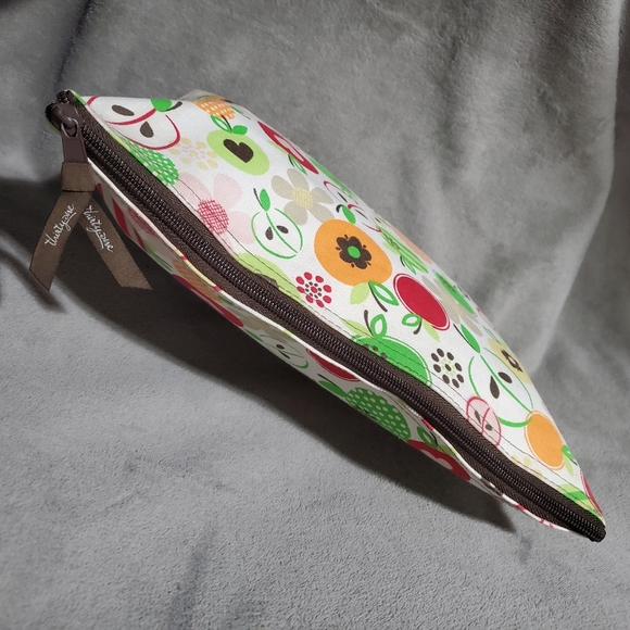 Thirty One Zipper Pouch Apple Blossum 12" wide x 9" tall with 2.5" base - Picture 5 of 16